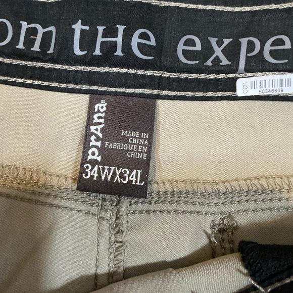 prAna Stretch Zion Pant Men’s 34 W × 34 L Sandbar Technical Hiking Chino - Picture 15 of 16